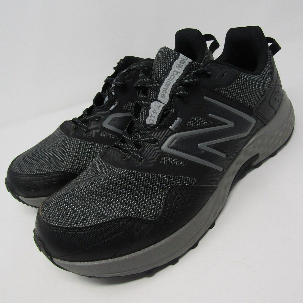 New Balance T410 Trail Running Shoes Men's Size 10 Black Gray Athletic